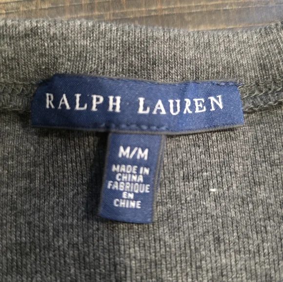 Ralph Lauren Gray Knit Top w/logo - Picture 6 of 7